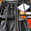 MeeFar High Rail Trailer Folding Hitch Mount Cargo Carrier Basket 60" X 24" X 14"+Waterproof Cargo Bag 20 cu ft(59" 24" 24"), Capacity of 500 Lbs with Hitch Stabilizer, Net, Lock and Straps