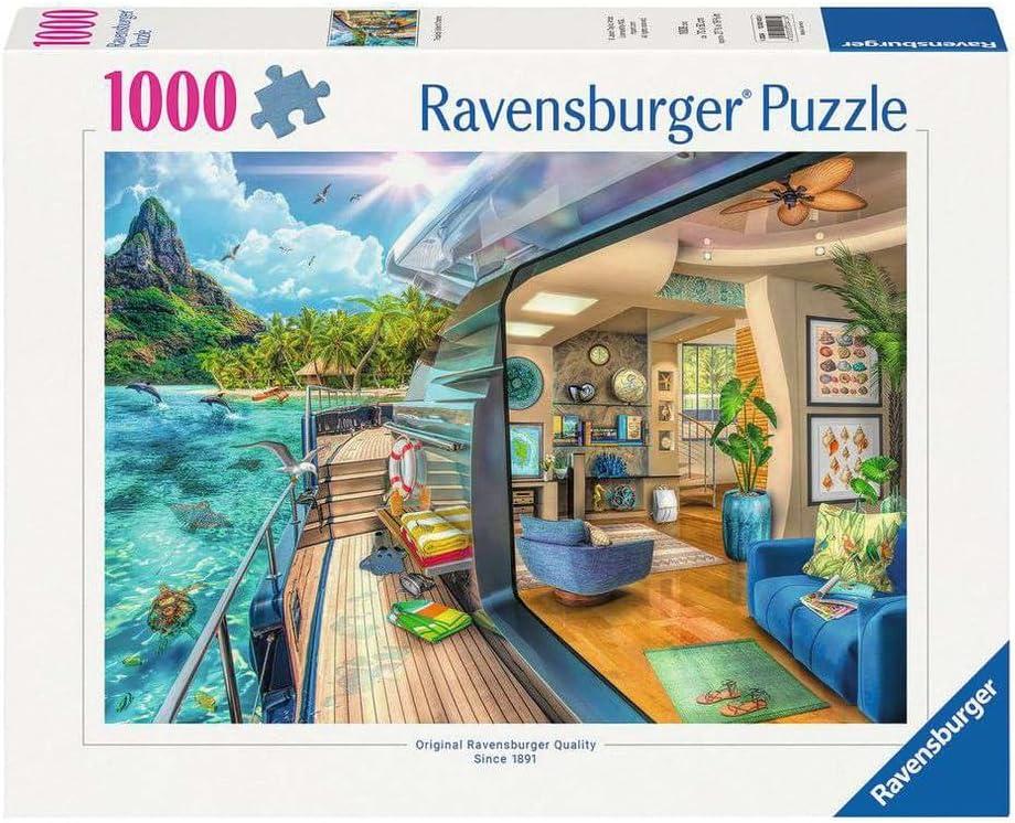 Ravensburger Tropical Island Charter 1000 Piece Jigsaw Puzzle for Adults - 12000413 - Handcrafted Tooling, Made in Germany, Every Piece Fits Together Perfectly