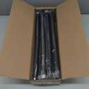 Black Curtain Rod 34 to 124 Inch, Heavy Duty 1 Inch Curtain Rods for Windows, Adjustable Decorative Long Window Treatment Rods with Modern Solid Aluminum Finials, Easy Installation