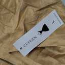 CUFEZN Women's Barn Jacket Faux Suede Leather Jackets Oversized Casual Adjustable Waist Coat with Pockets Khaki Large