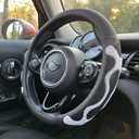 PINCTROT Comfy Grip Steering Wheel Cover, Anti-Slip Design, Universal 14.5-15 Inch (Silicone White)