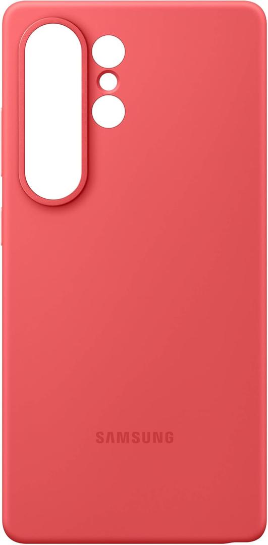Samsung Galaxy S25 Ultra Silicone Phone Case, Protective Cover, Color Variety, Smooth Grip, Durable Design, Snug Fit, US Version, EF-PS938CREGUS, Red