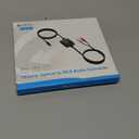 eSynic Portable Optical to RCA Adapter 7 FT Long 192kHz DAC Converter Plug&Play Digital to Analog Audio Converter with Aluminum Shell from HDTV/Blu-ray/DVD/Gaming Consoles to L/R Stereo Audio System