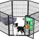 FXW Homeplus Unleashed Indoor Dog Playpen - Stress-Free and Safe Play, Heavy Duty 32 Inch 8 Panels Dog Pen for Small and Medium Dogs, BlackPatented