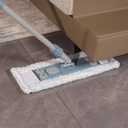 Homilifibra Dust Mop for Floor Cleaning,Magnetic Floor Flat Mop with 2 Washable Pads -Extendable 64 Iron Handle for Hardwood Tile Marble Laminate Floors,Blue&Gray