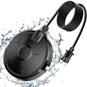 Daoeny Bird Bath Heater, 120W Bird Bath Heaters for Outdoors in Winter, Birdbath Water Heater Full-Covered Aluminum, Heated Bird Bath Pond Deicer Thermostatically Control for Patio Yard Farm (Black)