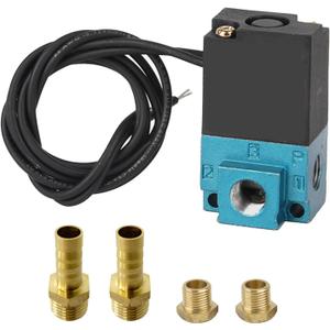 3-Port Mac Solenoid Valve, DC 12V Electronic Boost Control Solenoid with Brass Fittings - 5.4W, 35A