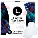 L. Organic Cotton Top Layer Ultra Thin Pads - Overnight Absorbency - 96ct