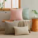 a moment Pink Spring Chenille Throw Pillow Covers 12x20 Inch Pack of 2 Modern Decorative Throw Pillow Covers Farmhouse Cross Covers Modern Home Decor for Sofa Bedroom Living Room