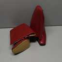 Celbreez Women's Knee High Boots Red Boots for Women Wide Calf Square Toe Chunky Heel Leather Boots Side Zip Long Tall Boots Fashion Party Dating Casual Shoes for 2025 Fall Winter, 8.5