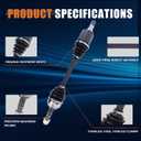 KUIPERAUTO CV Axle Shaft Assembly 39101ET80C 39101JA010 Compatible with Nissan Altima 2007-2013 Compatible with Rogue 2011-2013 Compatible with Rogue Select 2014-2015, Front Left Driver Side