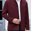 Mens Casual Suit Blazer Jackets Stand Mandarin Collar Lightweight Lined Business Dress Sport Coats M