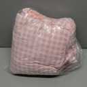 Nayoroom Gingham Duvet Cover Queen Size Reversible Pink Plaid Checkered Duvet Cover 3 Pieces Soft Breathable Washed Microfiber Girls Dorm Bedding Set for All Seasons