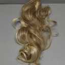 REECHO Ponytail Extension, 24" Claw Clip in Long Curly Wavy Ponytail Hair Extension Jaw Clip on Pony Tails Hairpiece for Women - Dark Blonde with Light Ends