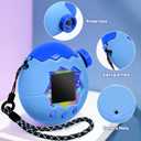 2 x ANKHOH Case for Tamagotchi Paradise, Soft Silicone Protective Cover & Skin with Detachable Lanyard for Virtual Electronic Pet , Anti-Scratch Holder for Travel and Everyday Carry, Blue