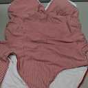 ZAFUL Womens Tankini Swimsuits Smocked 2 Piece Bathing Suits Modest Tie Back Swimwear, XXL