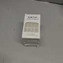 10 x Cat Eye Nails Short Squoval, Shimmery White, Small Size Press on False Nails, 24 Reusable Fake Nails With Stick on Adhesive Tabs