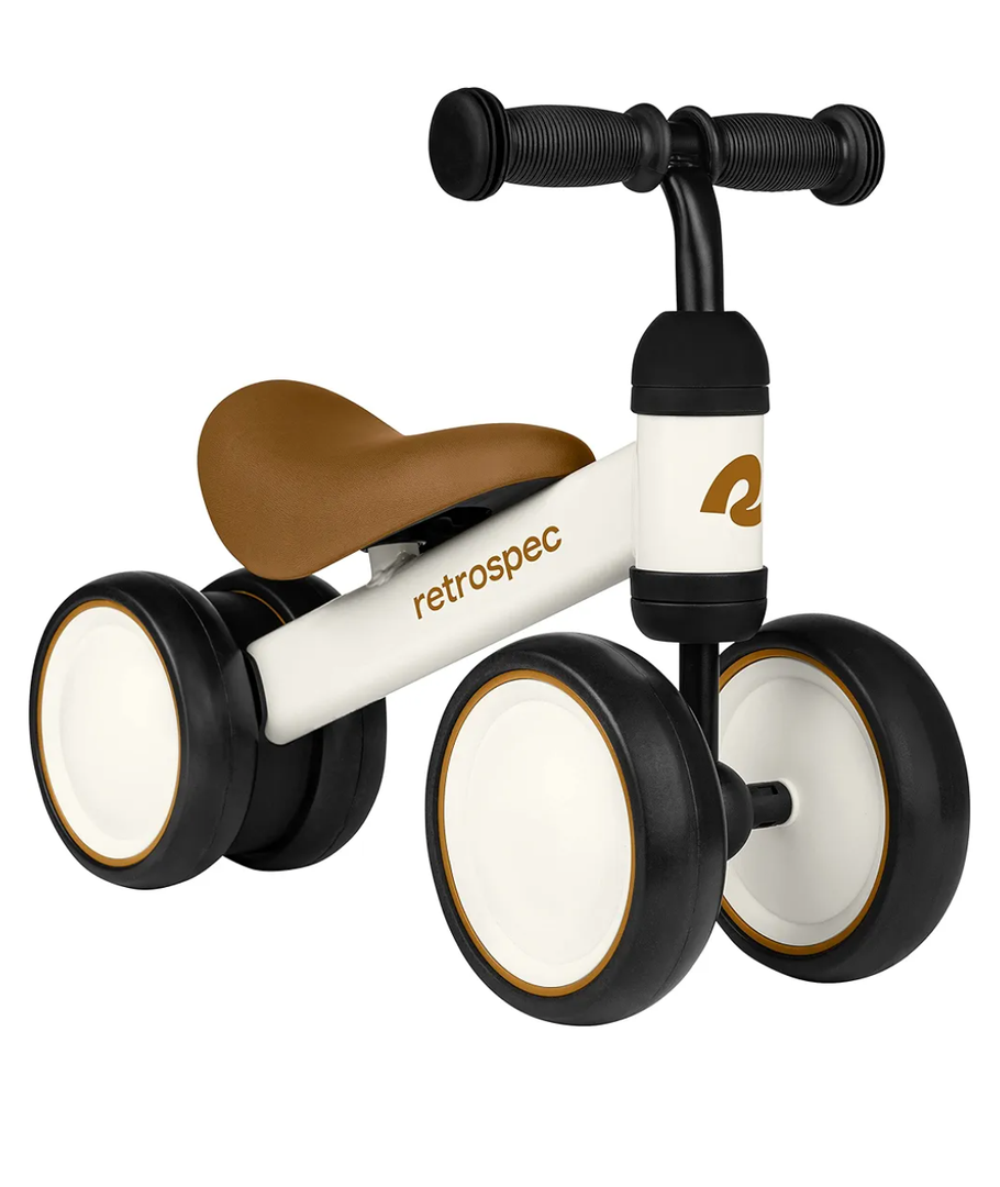 Retrospec Cricket Baby Walker Balance Bike with 4 Wheels for Ages 12-24 Months - Toddler Bicycle Toy for 1 Year Old’s - Ride On Toys for Boys & Girls
