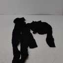 Women's Sexy Fishnet Seamless 2 Piece Outfits Mock Neck Long Sleeve Crop Top Legging Set Club Lingerie Sets (Black) One Size