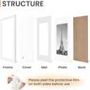 upsimples 16x20 Picture Frame Set of 5, Display Pictures 11x14 with Mat or 16 x 20 Without, Wall Gallery Poster Frames, White
