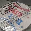 Jerify 16 x 16 Inch Gender Reveal Piñata with Bat Blindfold and Pink Blue Confetti Gender Reveal Baseball Piñata for Baby Shower Party Supplies Decor