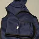 Dog Anxiety Vest with Hood, Skin-Friendly Thunder Jacket for Dogs, All-in-One Dog Calming Shirt with Hood for Thunder, Fireworks, Separation - Keep Pet Calm Without Medicine, Dark Blue, Large