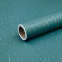 Teal Wallpaper Peel and Stick Modern Contact Paper 15.7"x118" Self-Adhesive Removable Wall Paper Waterproof Vinyl Roll for Room Walls Cabinets Furniture Drawers Desk
