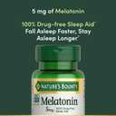 2 x Nature's Bounty Melatonin, 100% Drug Free Sleep Aid, Dietary Supplement, Promotes Relaxation and Sleep Health, 5mg, 90 Softgels (Pack of 1)