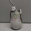 MANNA 17 OZ STRAW WINE TUMBLER GREY FLORAL