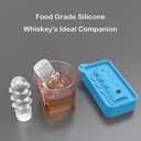 2 x 3D Whiskey Ice Cubes Mold, Funny Shape Ice Cube Tray with Funnel, Party Ice Molds for Cocktails, Bourbon, Brandy, Prank Gifts for Women, Men
