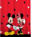 Disney Mickey Mouse and Minnie Mouse 70" x 72" Fabric Shower Curtain