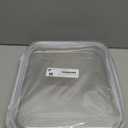 3PCS Clear Hard Plastic Zipper Case, Double Zippers Hard Pouch, Portable Travel Organizer Bin Clear Makeup Bag for Toy Storage, Snack Bag, Cosmetics, Pencil Case, Diaper Bag, Toiletry Bag (3PCS-L)