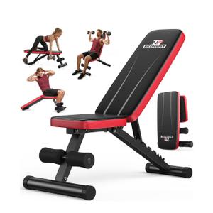 NICEPEOPLE Adjustable Weight Bench for Home Gym, 660LBS Capacity Workout Bench with 8 Backrests for Chest Shoulders Arms, Compact and Foldable Strength Bench for Small Space Apartment Room
