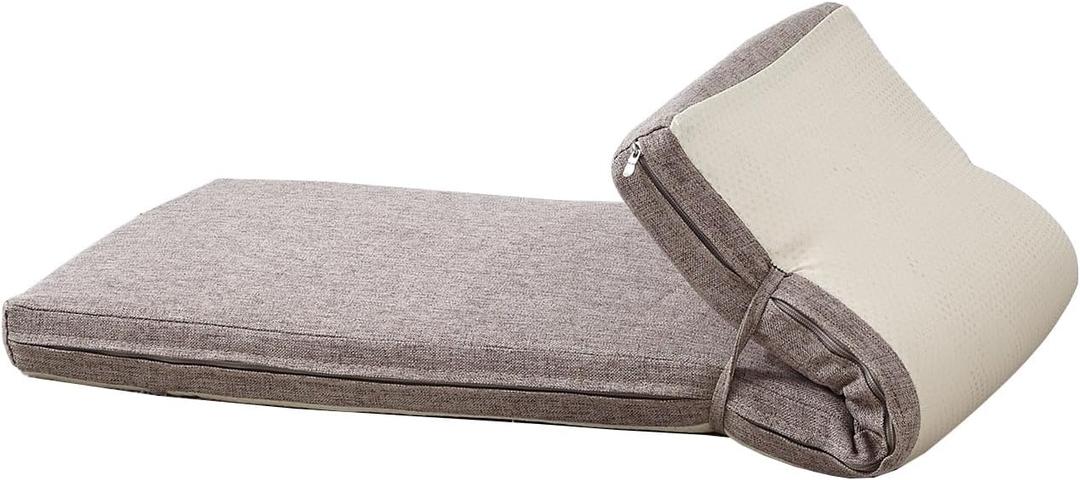 Saula 30 x 14 Inch Piano Bench Cushions for Indoor Furniture with Ties Non Slip Kitchen Dining Room Bench seat Cushion for Shoe Storage Ottoman Window Settee Pad, Khaki