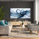 XLSJERST Large Wall Art - Blue and White Picture for Living Room Modern Abstract Canvas Wall Decor Artwork for Office Bedroom Home Decoration, 30x60 inches