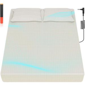 Grounding Sheet, 90% Organic Cotton+10% Pure Silver Organic Grounded Sheet for Improved Sleep, Pain Relief, with Static Grounding Cord and Test Pen (White, King(78.1 * 80.1 * 15 inch))