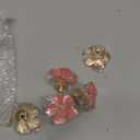 Geesatis 8 PCS Metal Knobs Sturdy Home Decor Handles Cabinet Drawer Knobs Closet Door Pulls, Flower Pink, with Mounting Screws, Size 1.7inch