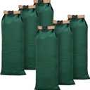 6 PCS Flood Prevention Sandbags, 28x11 Inch Reusable Canvas Flood Sandbags with Insert Buckle, Solid Flood Barrier for Flooding, Building Barriers