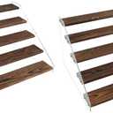 PACKGILO Display Shelf Stand, Clear Acrylic Riser Shelves Wood Acrylic Storage for Figure Collection Cupcake Desserts Holder Cosmetics Perfume Jewelry Organizer Rack