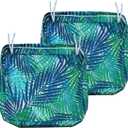 NettyPro Outdoor Cushion Cover Waterproof Patio Chair Seat Cushion Slip Cover 2 Pack, 24 x 22 x 4 Inch