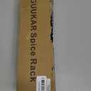 Spice Rack Organizer Wall Mount, 2 Pack Black Seasoning Rack Wire Storage Baskets for Wall or Cabinet Door in Kitchen and RV | Seasoning Rack, Kitchen, RV