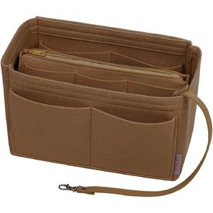 ZTUJO Purse Organizer Insert, Felt Bag Organizer with Metal Zipper, Handbag & Tote Shaper, For Speedy Neverfull Tote, 7 Sizes