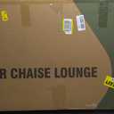 One Chaise Lounge Outdoor, Aluminum Outdoor Chaise Lounge Assemble-Free, Patio Lounger Poolside Lay Flat Sunbathing Adjustable Backrest Pool One Lounge Chair