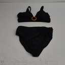 BMJL Womens High Waisted Bikini Sets Floral Two Piece Swimsuits V Neck Tummy Control Bathing Suits (Large, Black51)