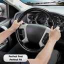Steering Wheel Cover for Chevy Silverado 1500 GMC Sierra 1500 2007-2013/2500 3500 Chevrolet Tahoe Suburban Yukon (Yukon XL) 2007-2014/ Traverse 2009-2017/ GMC Sierra 2500HD 3500HD 2008-2014