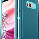 LeYi Compatible for Samsung Galaxy S8 Case: Galaxy S8 CaseNOT Fit S8 Plus Upgrade 3-in-1 Full Body Shockproof Rubber Cover, Tough Rugged Dustproof Defender Protection Case Samsung Galaxy S8, Teal