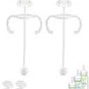 Straw Cup Conversion Kit for Dr Browns Narrow and Narrow Glass Baby Bottles, Weighted Straw Replacement Kit with Soft Straw Top and Handle,6m+,Set of 2