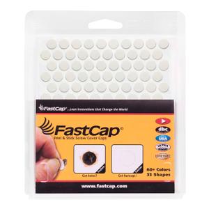 FastCap - Screw Hole Covers, 3/8" (9mm) Round Stickers - Professional Woodworking, Furniture, and Cabinetry Projects - One Sheet (120-Caps) - Solid PVC, Color - Black