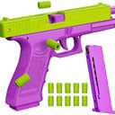 Fidget Toys, Non-Firing Toy Pistol Can be Loaded But Can't be Fired, Toys for Kids, Birthday Halloween Chirstmas Gift for Boys Kids Adults (Purple)