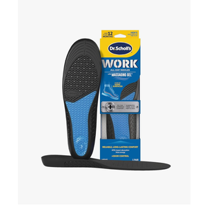 Dr. Scholl's Work All-Day Superior Comfort Insoles with Massaging Gel - Designed for Men & Women with Hard-Working Feet, Eliminates Sore Muscles and Tired Legs, Arch Support Inserts with Odor Control Men 8-14